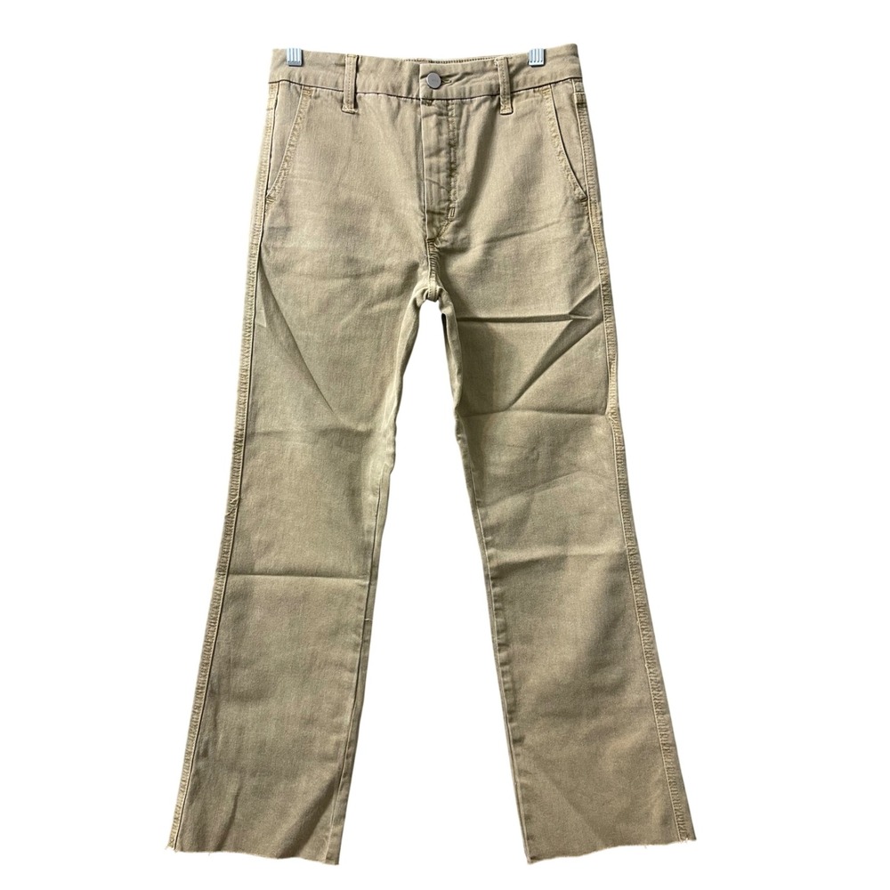 Joes Jeans The Slim Kick Trouser Raw Hem Khaki Size 26 NWT